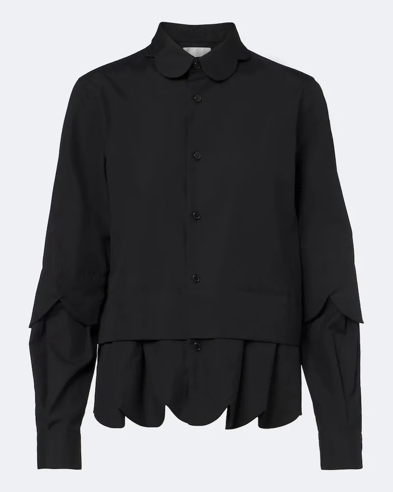 Noir Kei Ninomiya Hemd aus Baumwolle Schwarz
