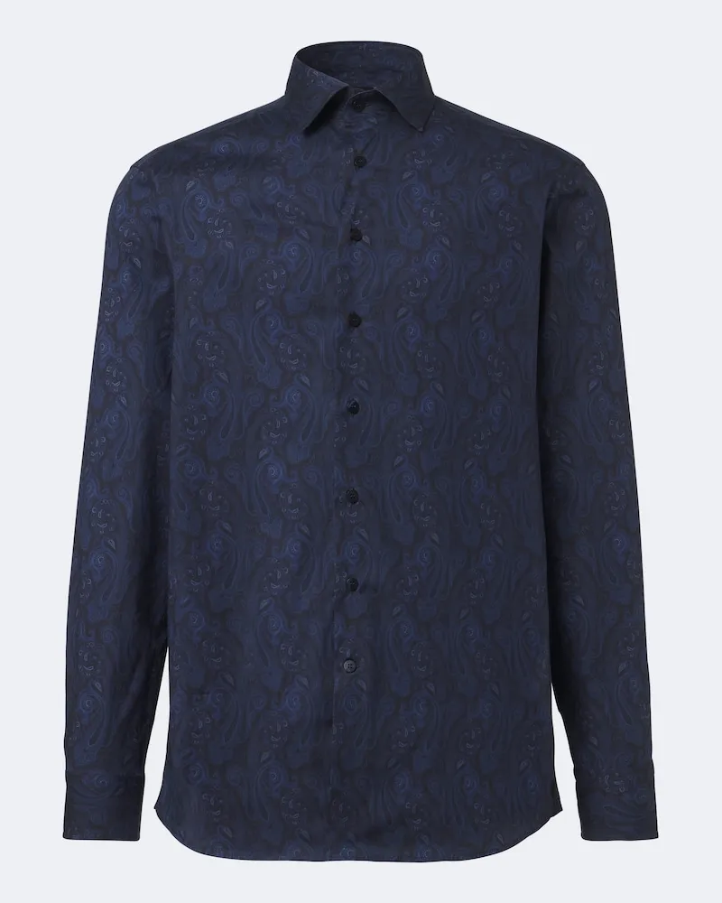 Etro Hemd aus Popeline Blau