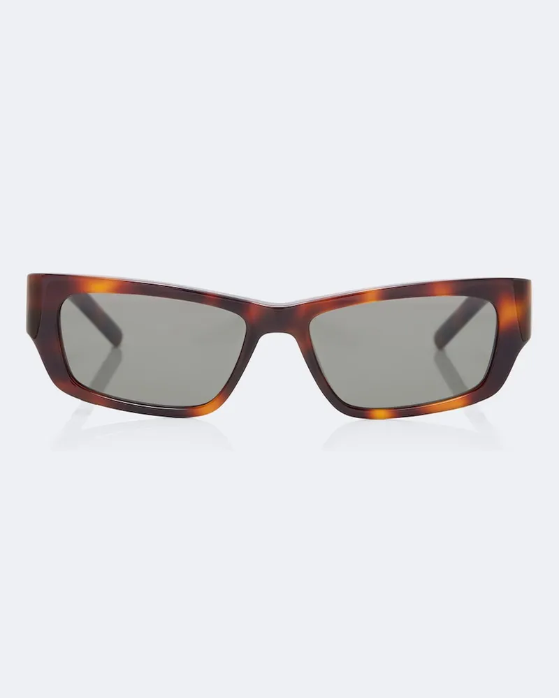 Saint Laurent Eckige Sonnenbrille Jazz Braun