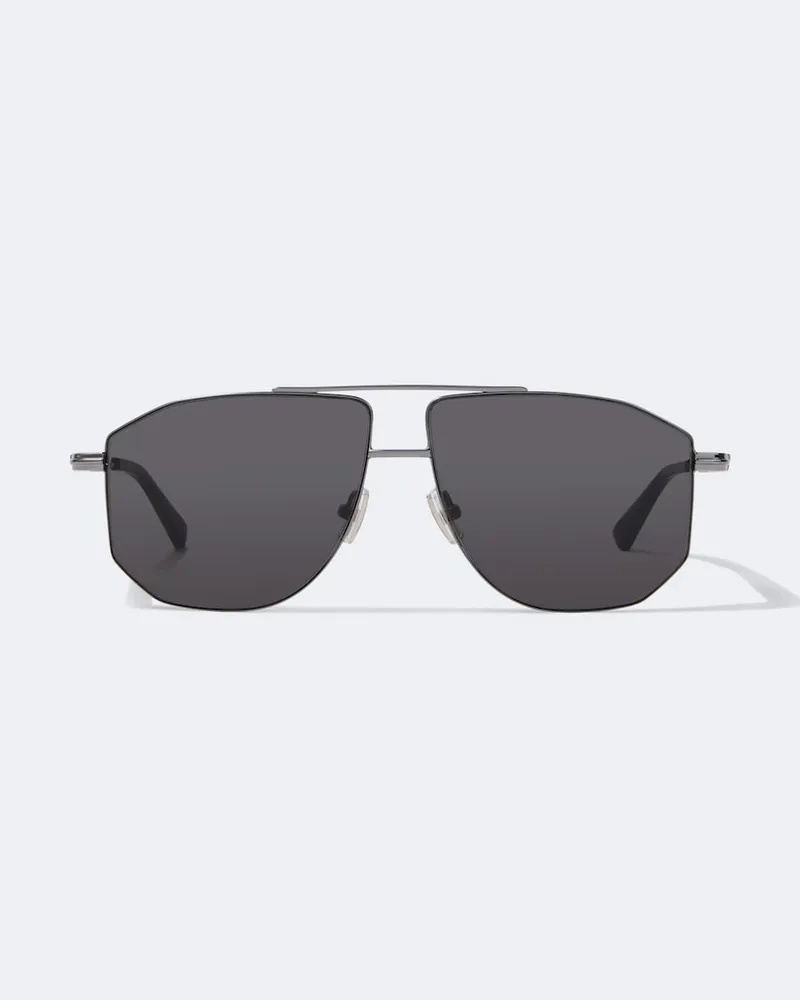 Bottega Veneta Aviator-Sonnenbrille Schwarz