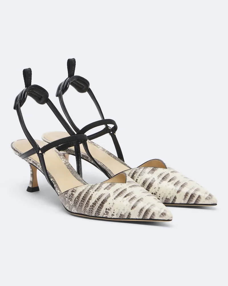 Fendi Slingback-Pumps Colibrì aus Leder Beige