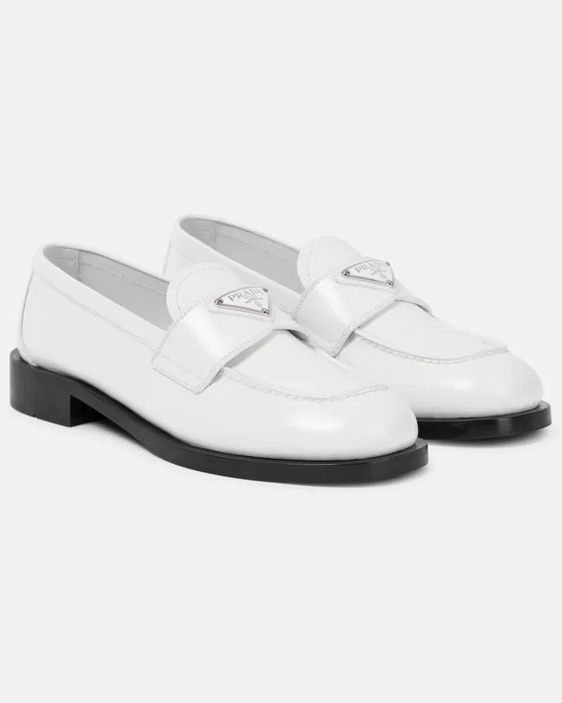 Prada Loafers aus Leder Weiß
