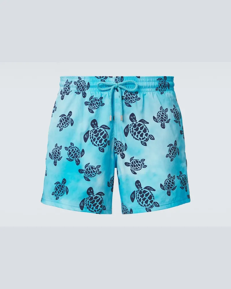 Vilebrequin Bedruckte Badehose Blau