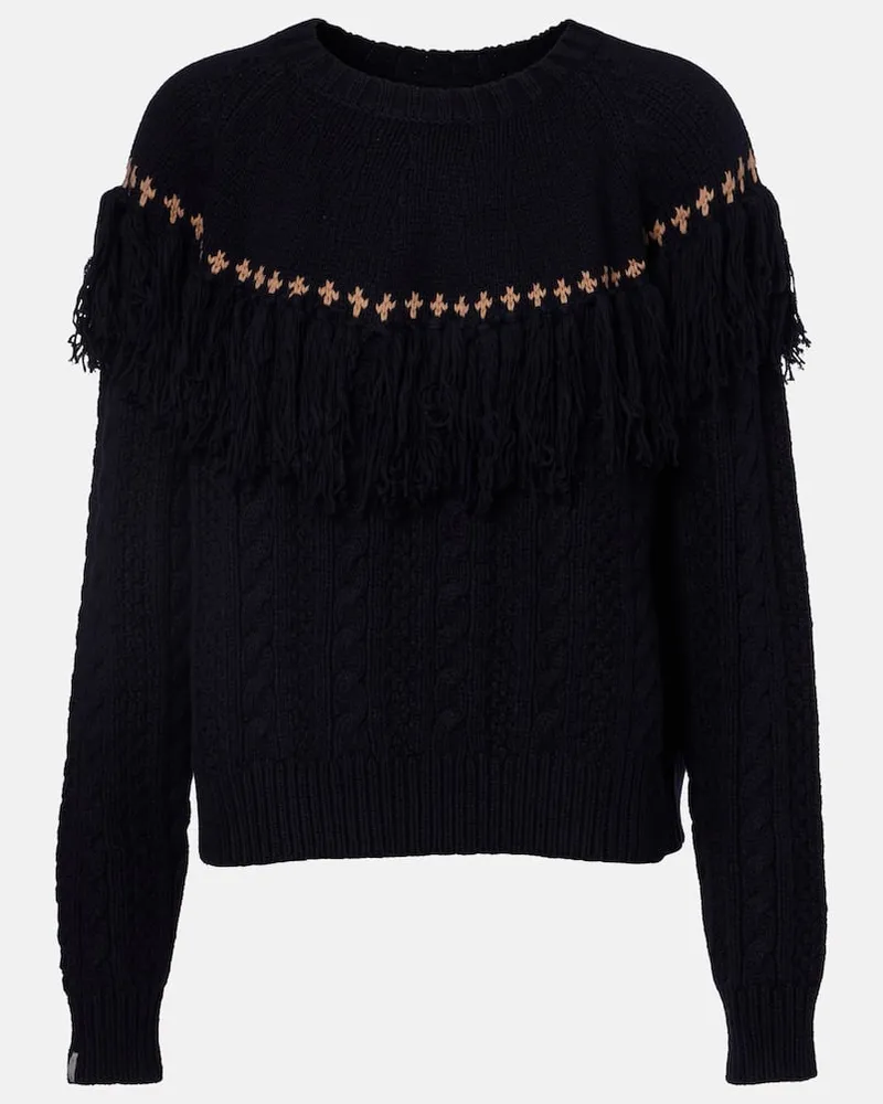 The Upside Pullover Clara aus Wolle und Baumwolle Blau