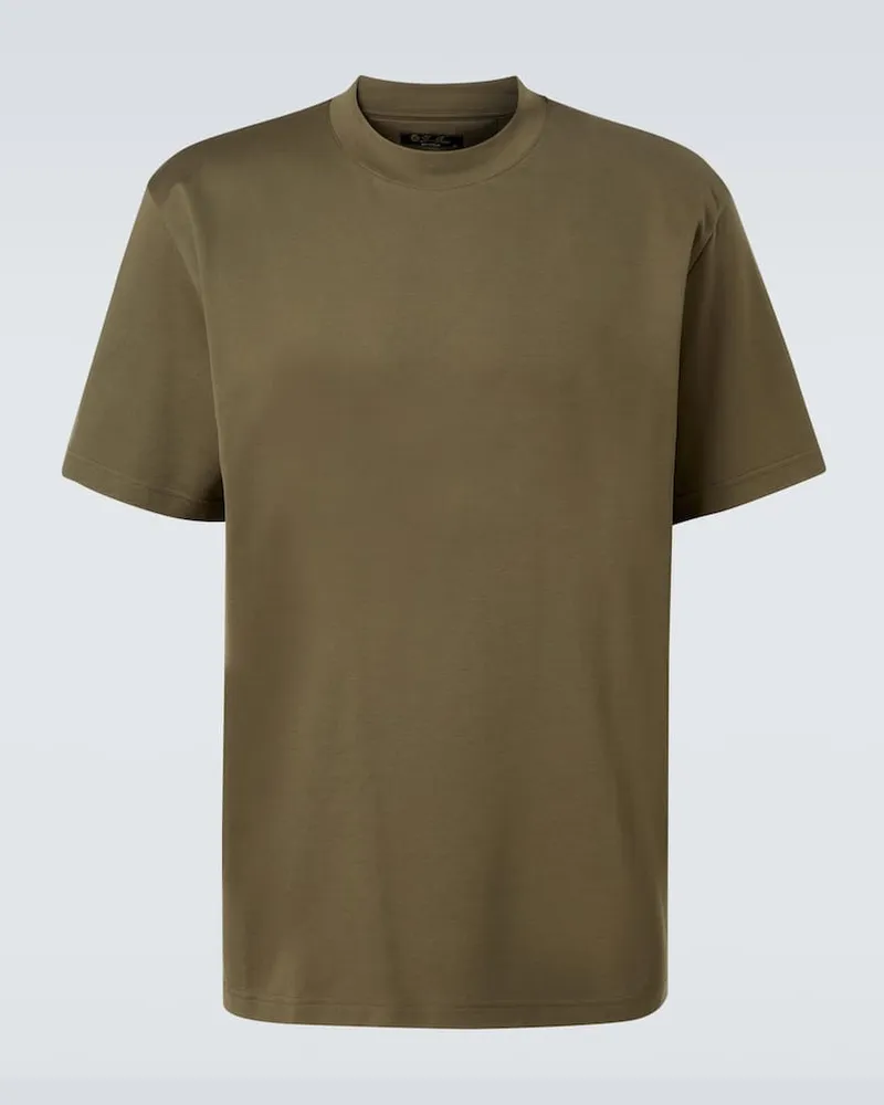 Loro Piana T-Shirt aus Baumwoll-Jersey Grün
