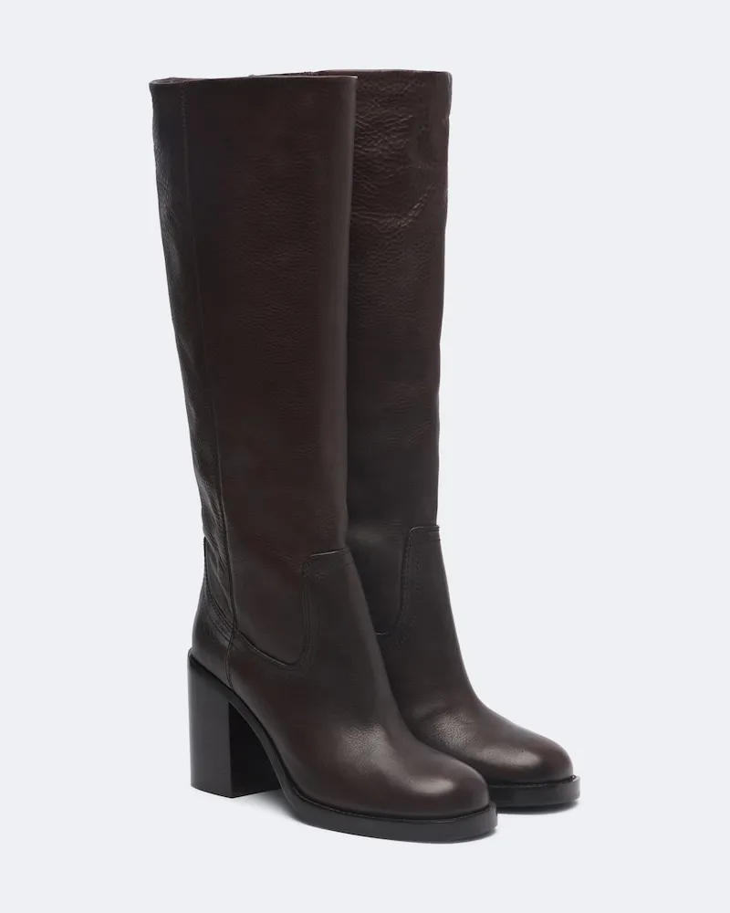 Paris Texas Stiefel Alexandra aus Leder Braun