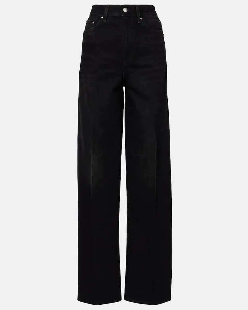 Totême High-Rise Wide-Leg Jeans Schwarz