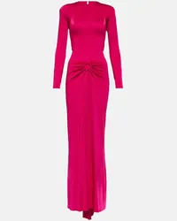 Victoria Beckham Maxikleid aus Jersey Pink