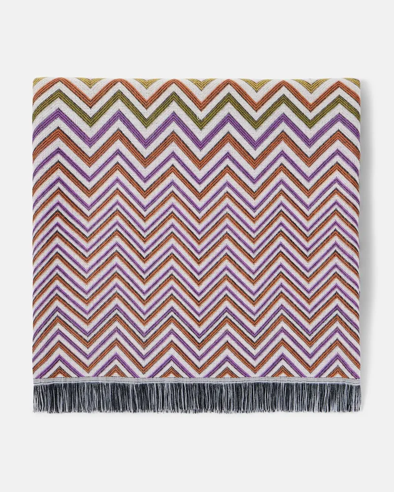 Missoni Decke Antwan aus einem Wollgemisch Multicolor