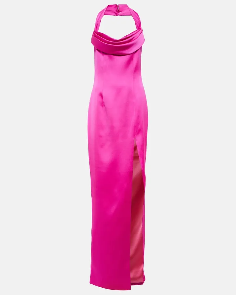 RASARIO Maxikleid aus Satin Rosa