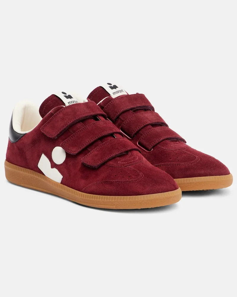 Isabel Marant Sneakers Beth aus Veloursleder Burgunderrot