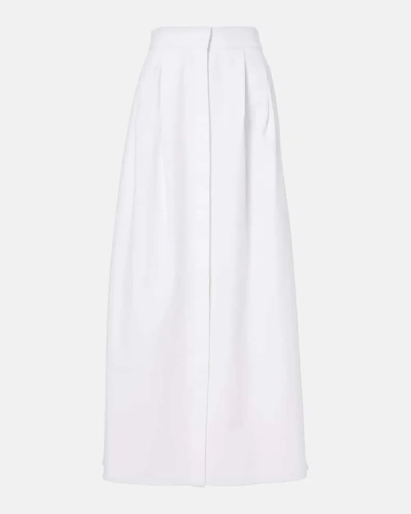 Max Mara Maxirock aus Gabardine Weiß