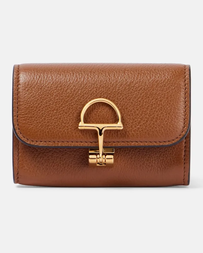 Gucci Portemonnaie Gucci Softbit aus Leder Braun