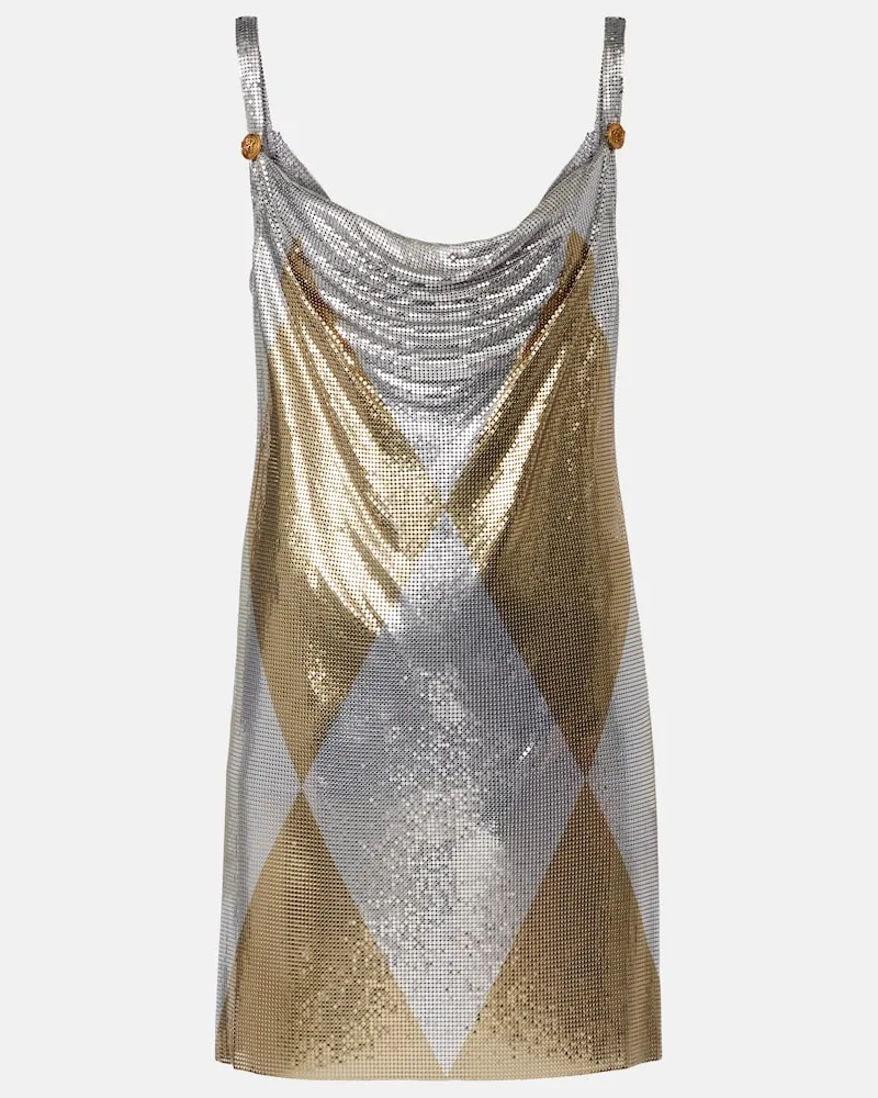 Versace Minikleid Medusa Silber