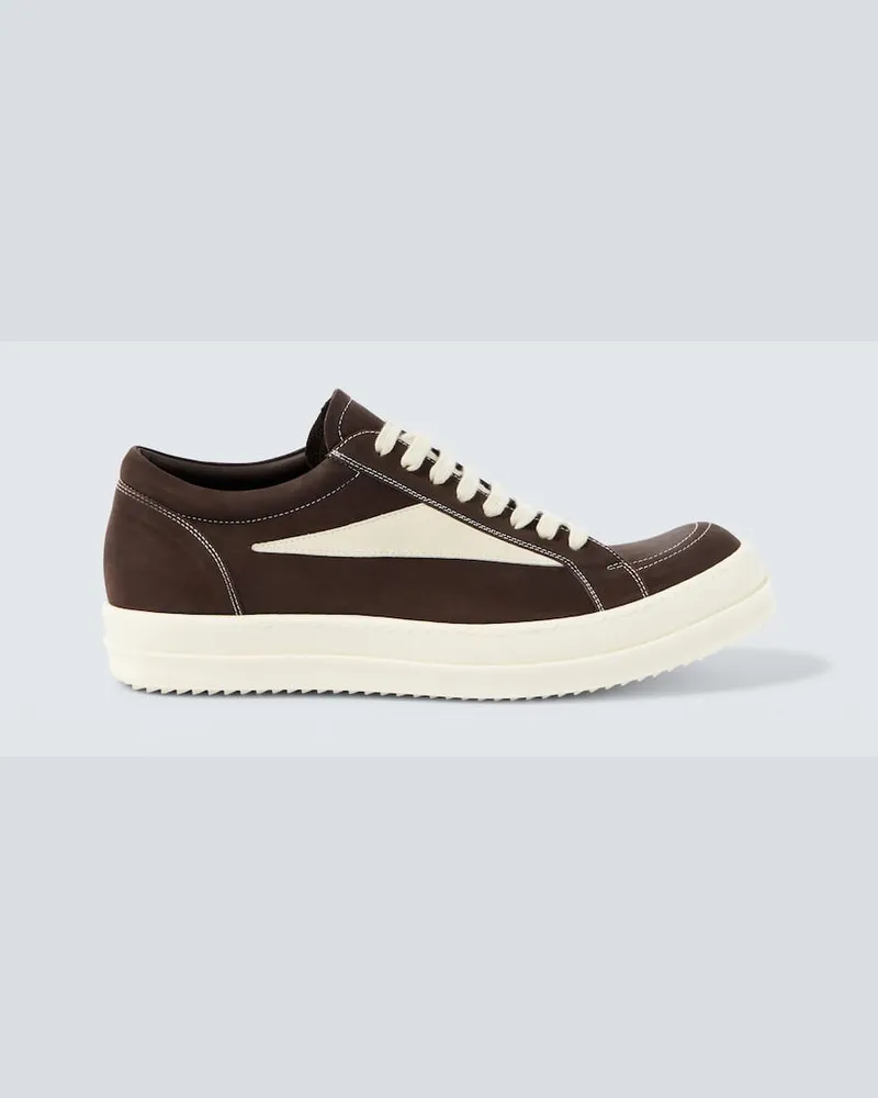 Rick Owens Sneakers Vintage Sneaks aus Veloursleder Braun