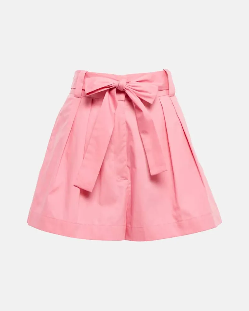 Oscar de la Renta High-Rise Shorts aus Baumwolle Grün