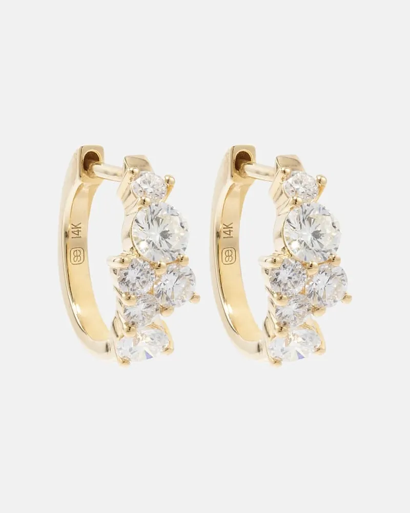 Sydney Evan Ohrringe aus 14kt Gelbgold mit Diamanten Gold