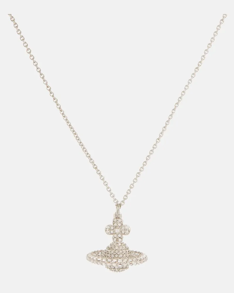 Vivienne Westwood Halskette Grace Small mit Kristallen Silber