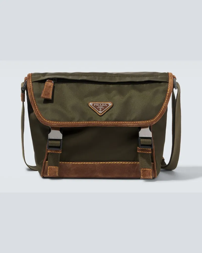 Prada Messenger Bag Medium aus Re-Nylon Grün