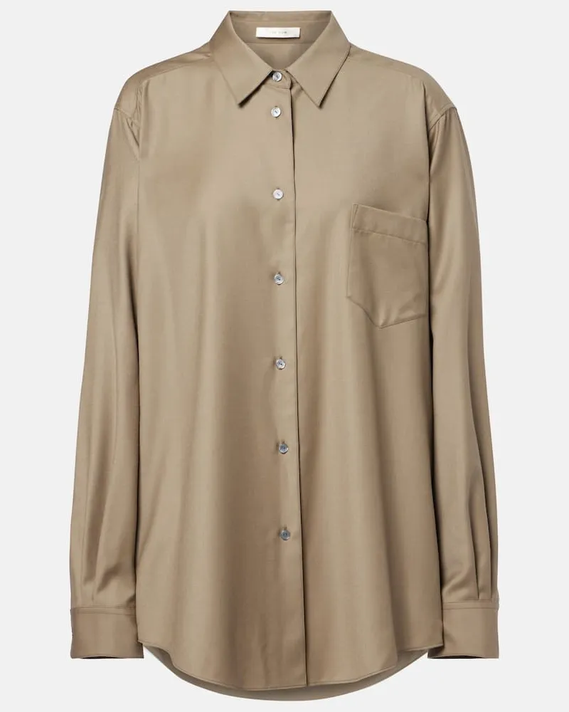 The Row Hemd Pino aus Schurwolle Beige