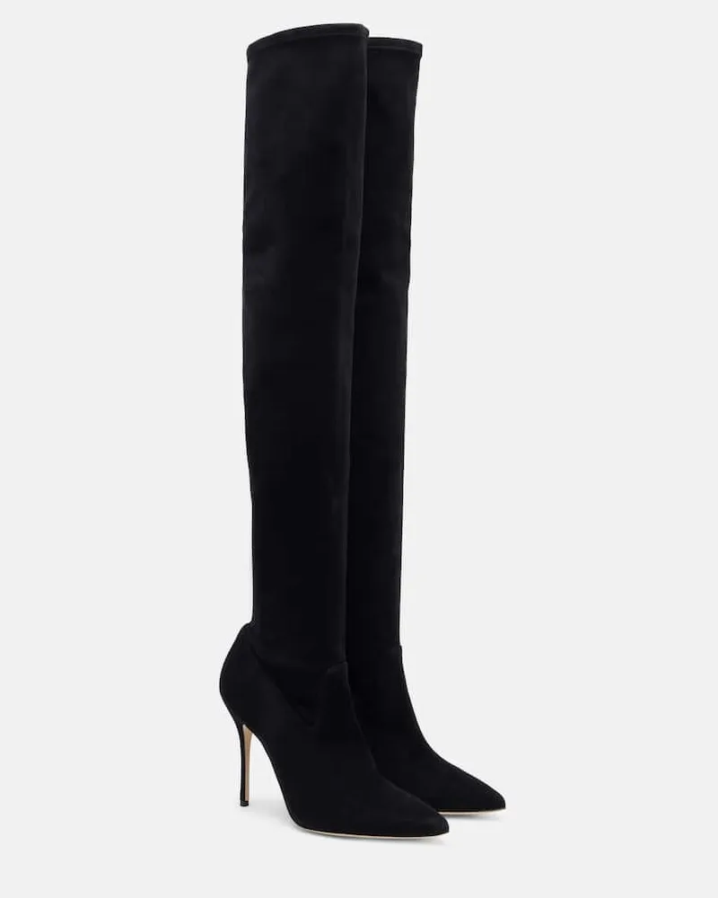Manolo Blahnik Overknee-Stiefel Pascalarehi 105 Schwarz
