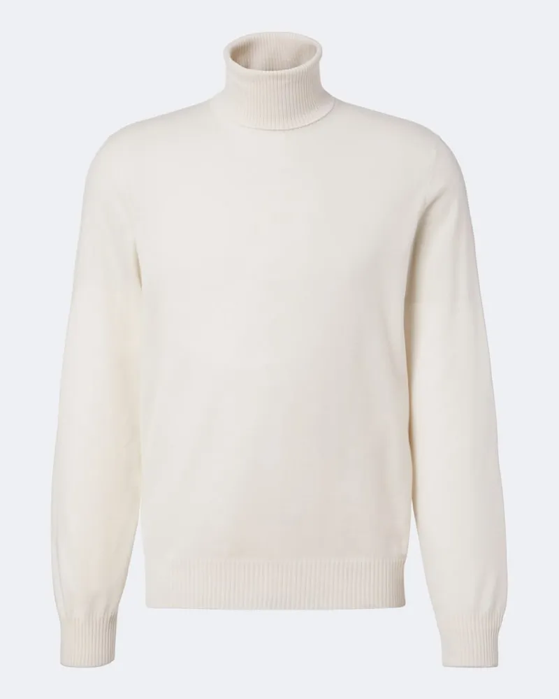 Brunello Cucinelli Rollkragenpullover aus Kaschmir Weiß