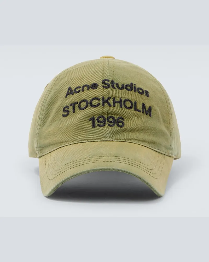 Acne Studios Baseballcap aus Baumwoll-Twill Grün