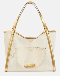 Tom Ford Tote aus Mesh und Leder Metallic