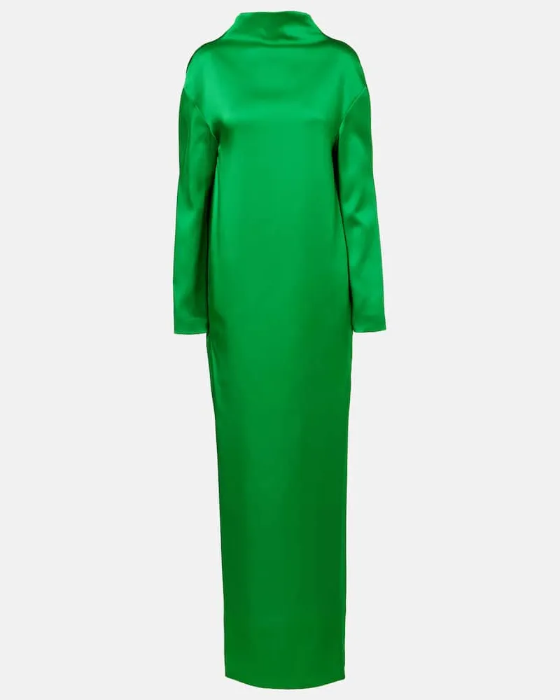 Tom Ford Robe aus Crêpe-Satin Grün
