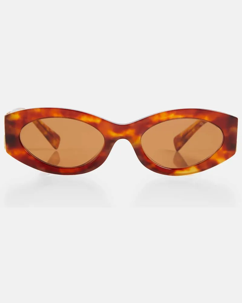 Miu Miu Ovale Sonnenbrille Glimpse Braun
