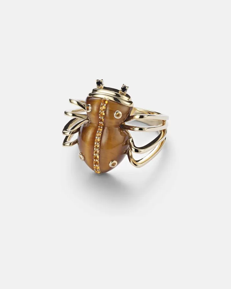 Yvonne Léon Yvonne Léon Ring Araignée aus 9kt Gelbgold mit Edelsteinen Gold