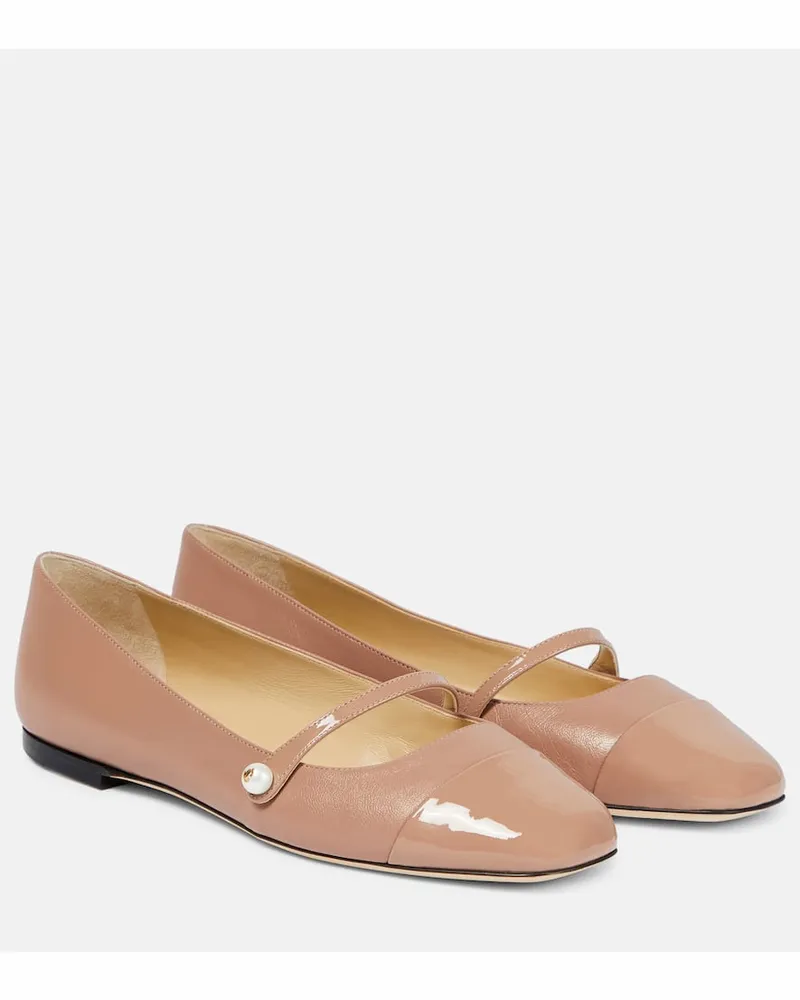 Jimmy Choo Ballerinas Elisa aus Leder Rosa