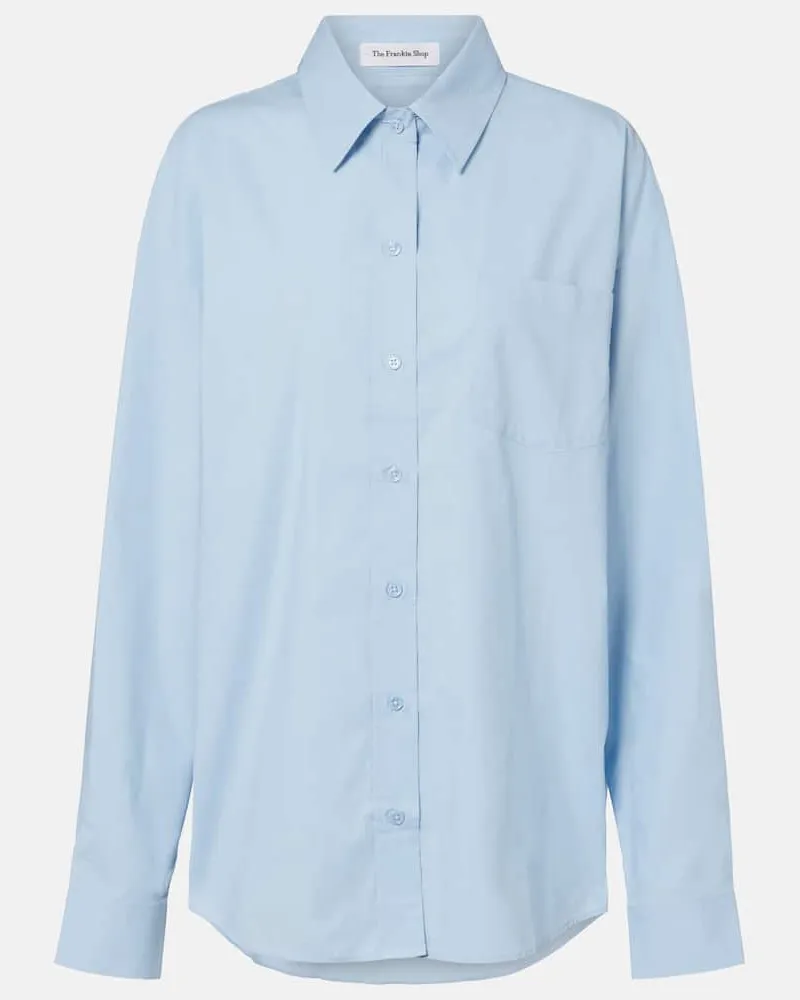 FRANKIE Shop Hemd Ornella aus Baumwolle Blau