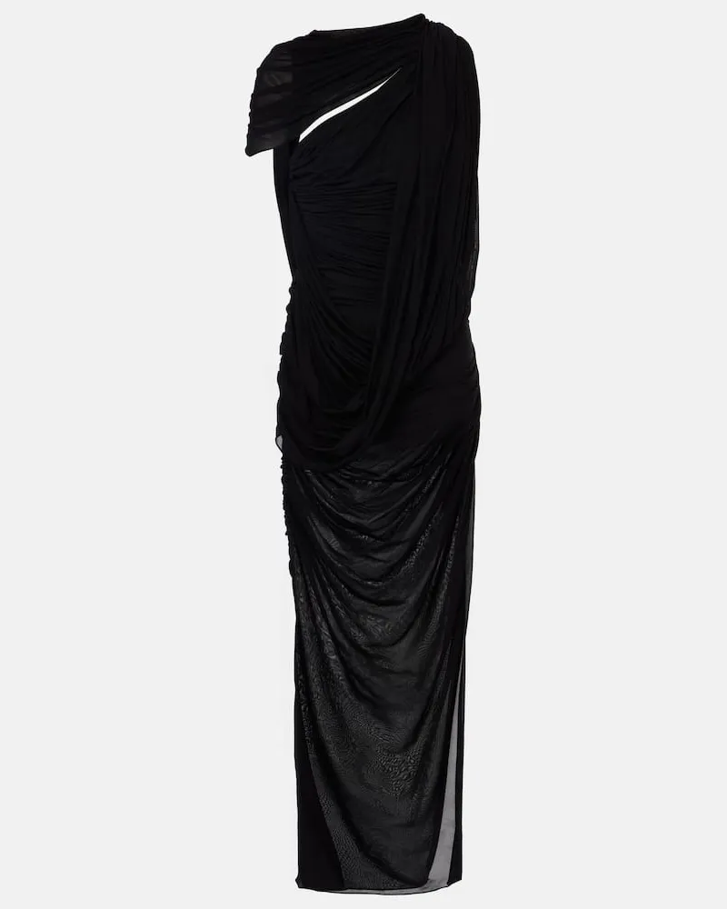 Thierry Mugler Maxikleid aus Jersey Schwarz