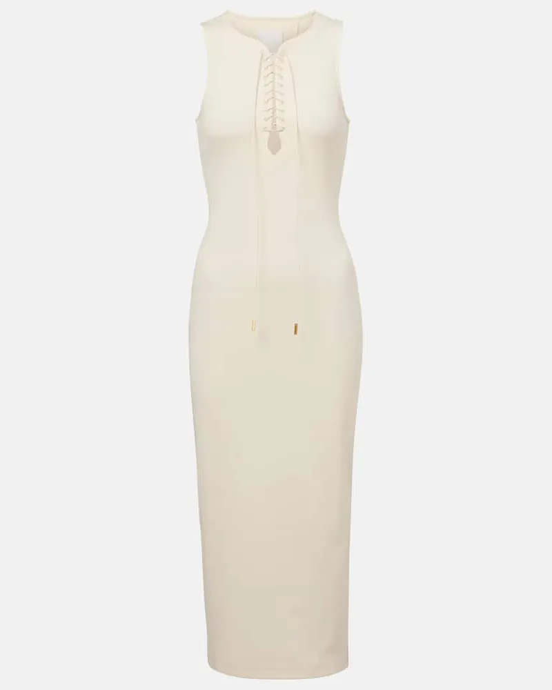 Givenchy Midikleid aus Rippstrick Weiß