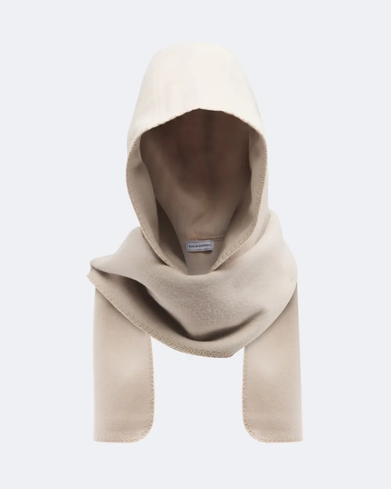 RUSLAN BAGINSKIY Kapuze aus Wolle Beige