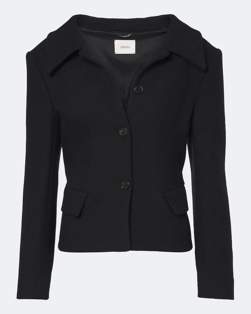 Dorothee Schumacher Blazer Modern Structure aus Tweed Schwarz