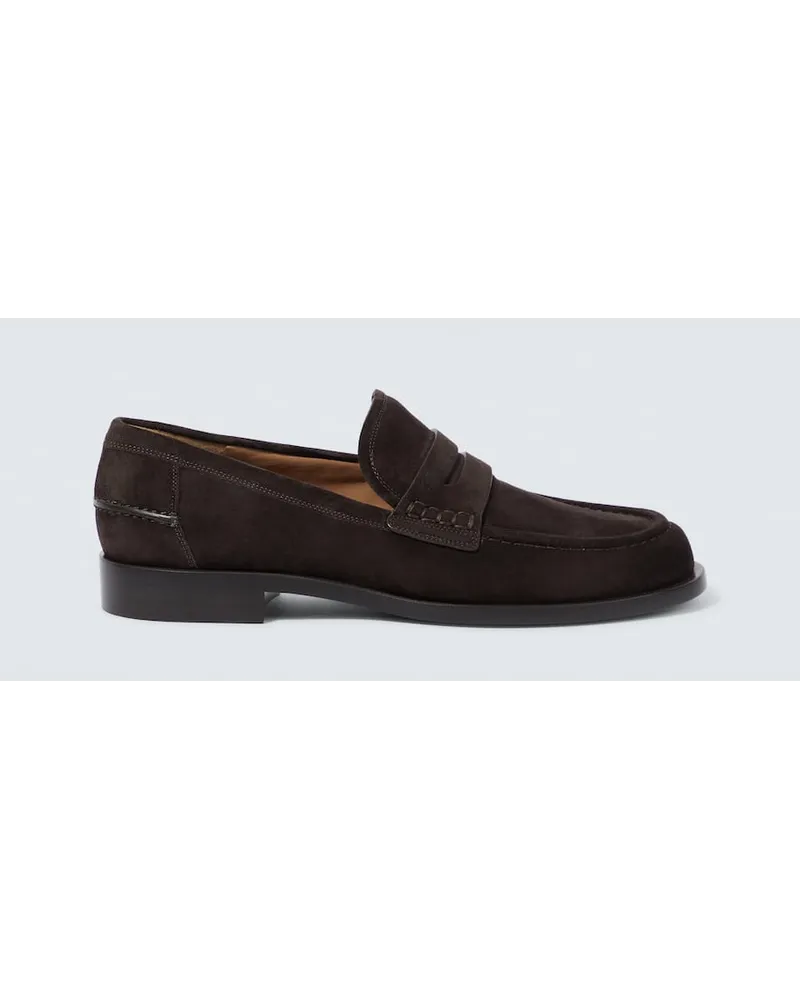 Gianvito Rossi Loafers George aus Veloursleder Braun