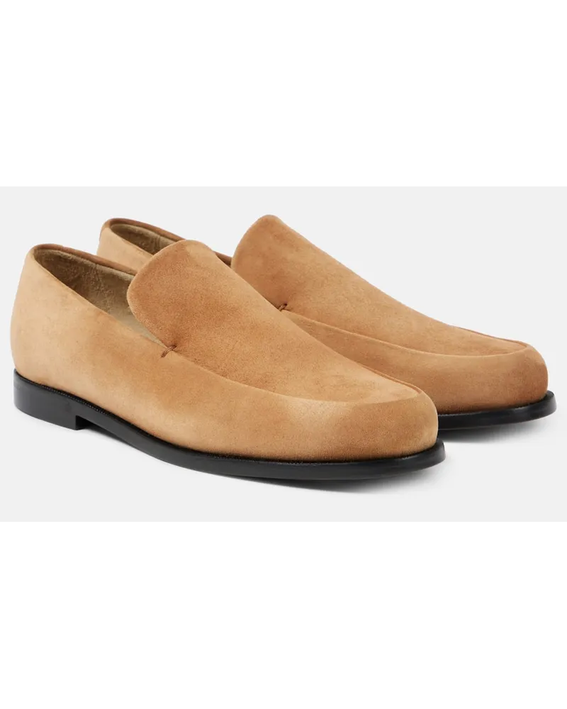 KHAITE Slip-Ons Alessio aus Veloursleder Braun