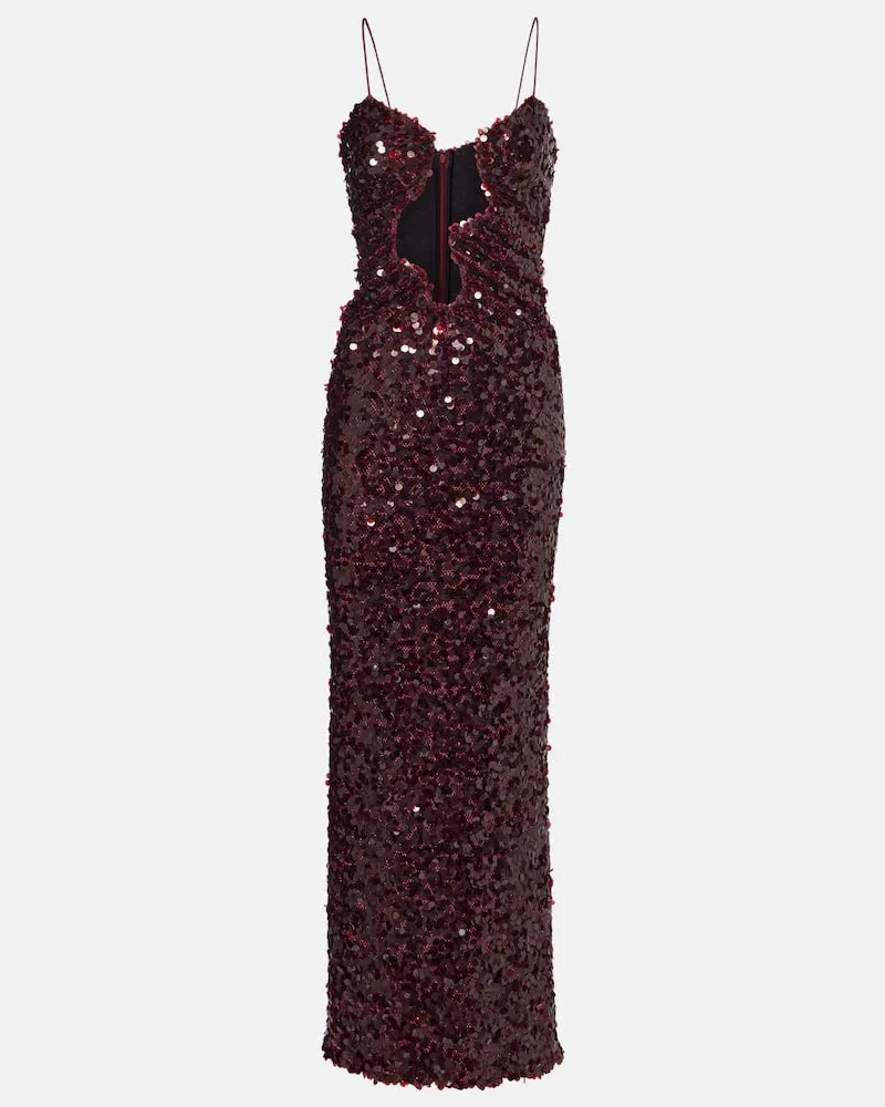 Christopher Esber Robe Salacia mit Pailletten Rot