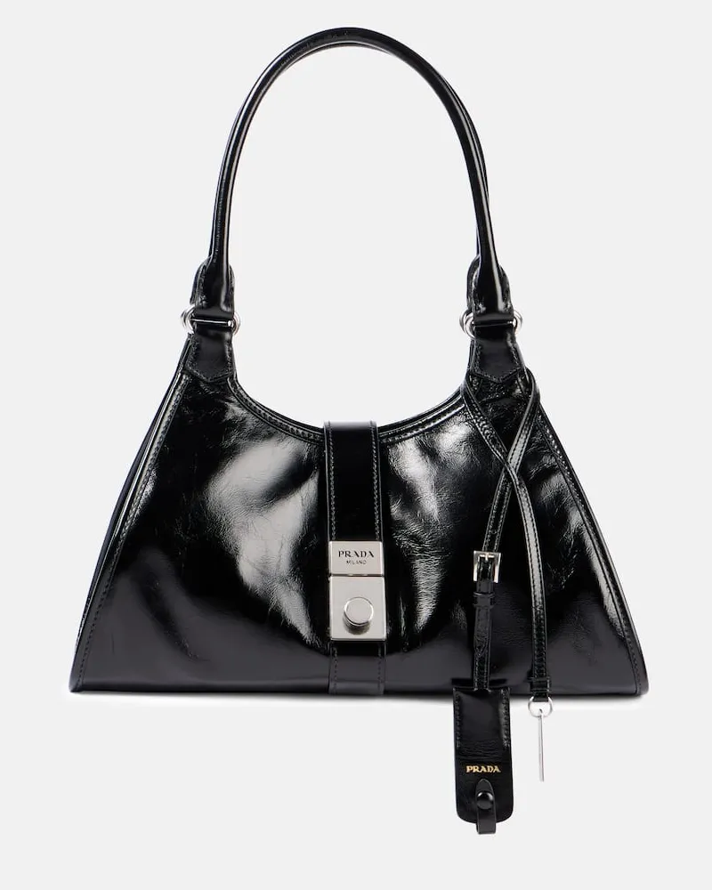 Prada Tote Bag Medium aus Leder Schwarz