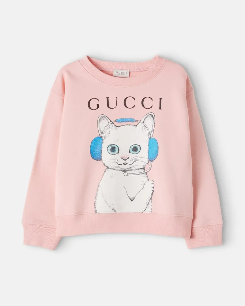 Gucci Sweatshirt aus Baumwoll-Jersey Rosa