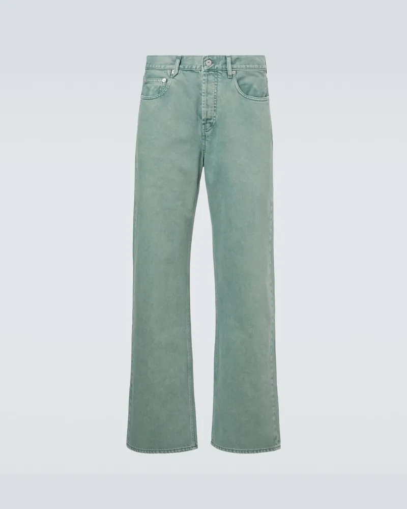 Jacquemus Mid-Rise Straight Jeans De-Nîmes Grün