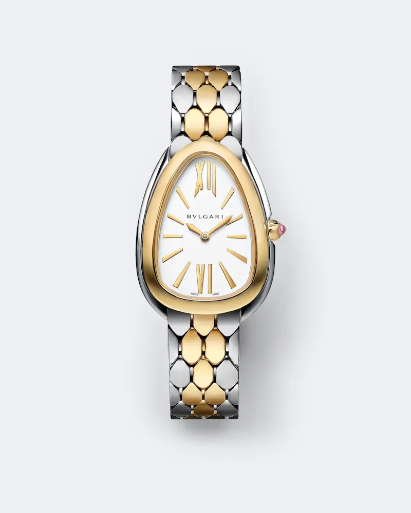 Bulgari Verzierte Uhr Serpenti Seduttori aus 18kt Gelbgold und Edelstahl Multicolor