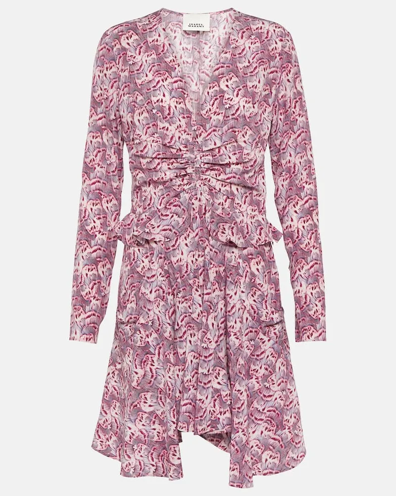 Isabel Marant Minikleid Usmara aus einem Seidengemisch Violett