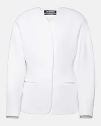 Jacquemus Jacke La Veste Ovalo aus Cady Weiss