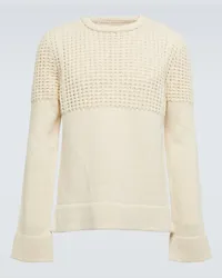 Jil Sander Pullover aus Baumwolle und Wolle Nude