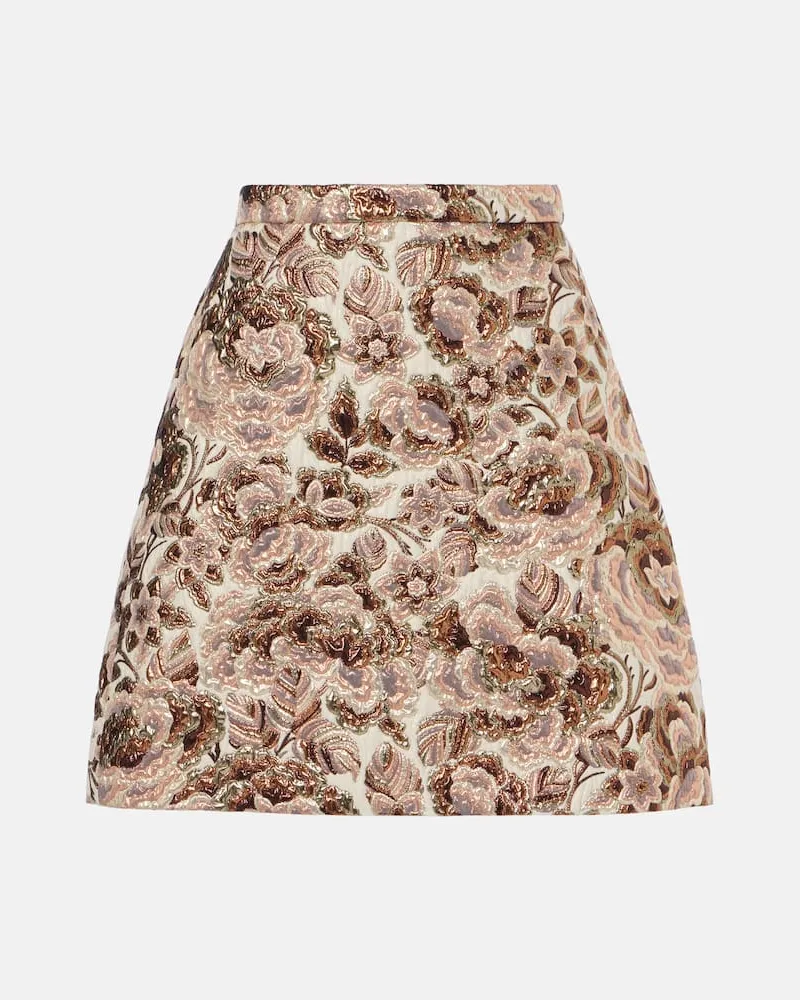 Valentino Garavani Minirock Après L’Hiver aus Brokat Rosa