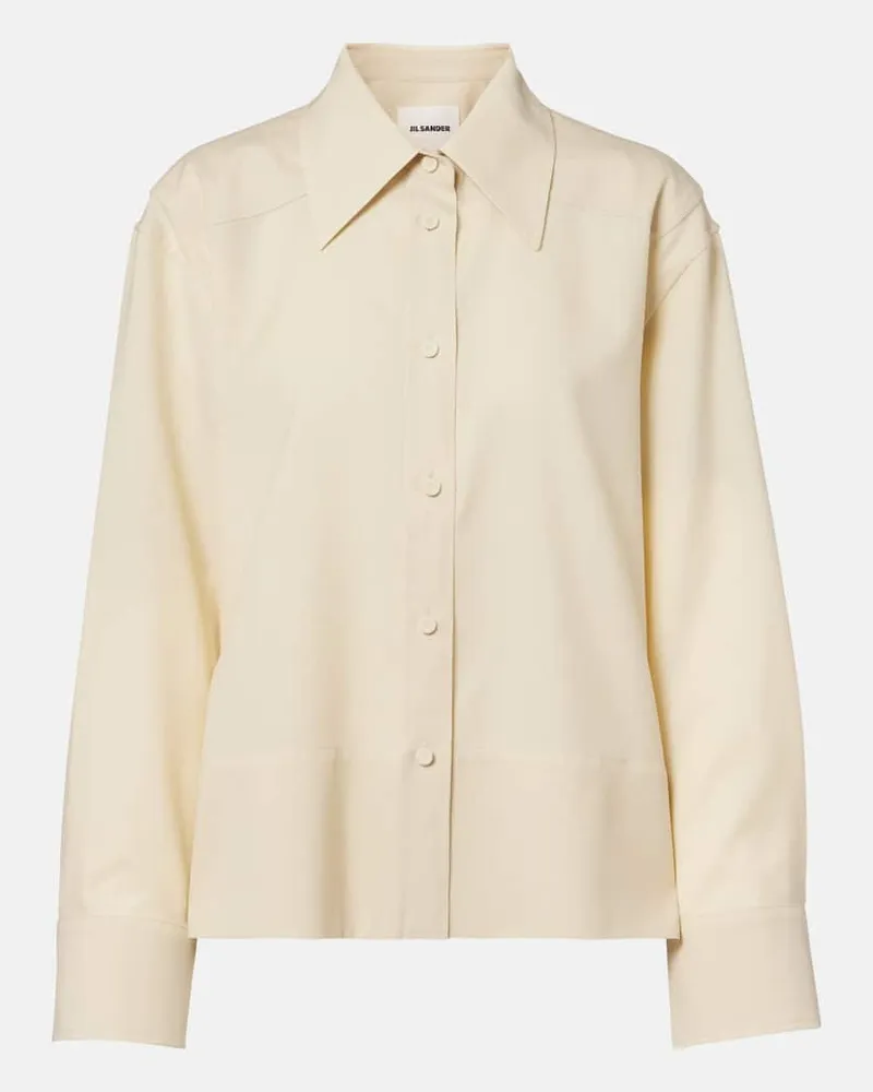 Jil Sander Hemd aus Wolle Gelb