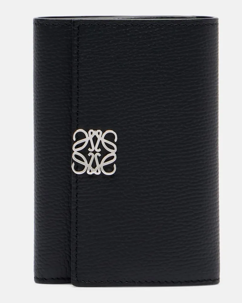 Loewe Portemonnaie Anagram aus Leder Schwarz